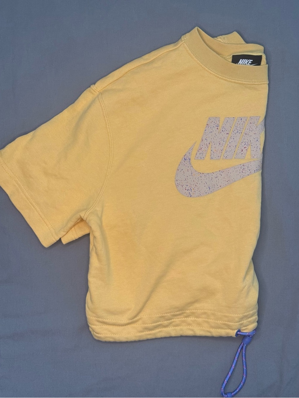 Nike Yellow Short Sleeve Logo Sweatshirt